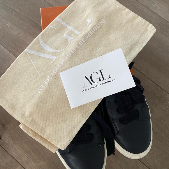 ⬇️ PRICE ⬇️ AGL - Pearl Sneaker In Blue Leather - 37 / 7 - Picture 6 of 10